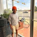 image for 80 yr old from Japan stopped in TX town to rest, he’s bicycling from CA to NY in 90 days…in crocs