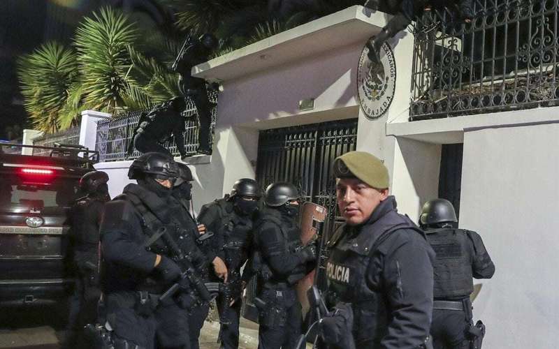image for Mexico is breaking diplomatic ties with Ecuador after police stormed the embassy in Quito