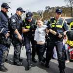 image for Greta Thunberg getting arrested in the Netherlands.