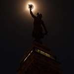 image for Totality: Worth the hype! My shot from Monument Circle, Indianapolis.