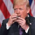image for Trump drinking water