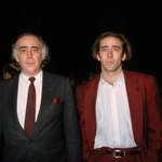 image for Nicolas Cage and his father, August Coppola, 1988.