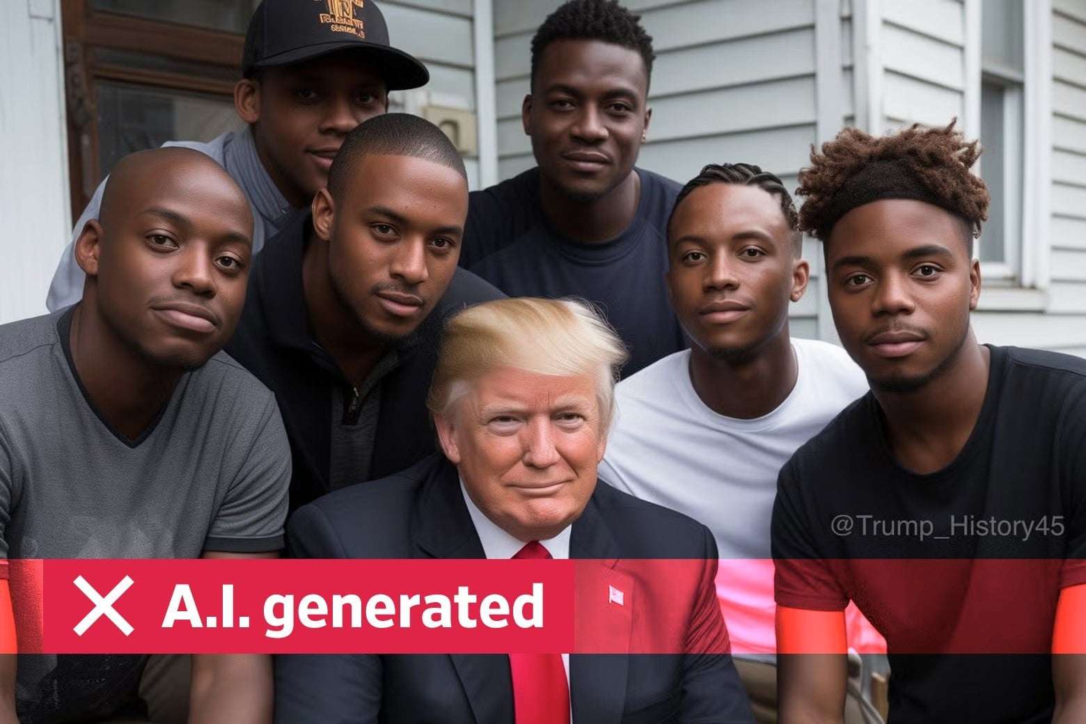 image for So, Fake Images of Trump With Black Voters Are a Thing Now
