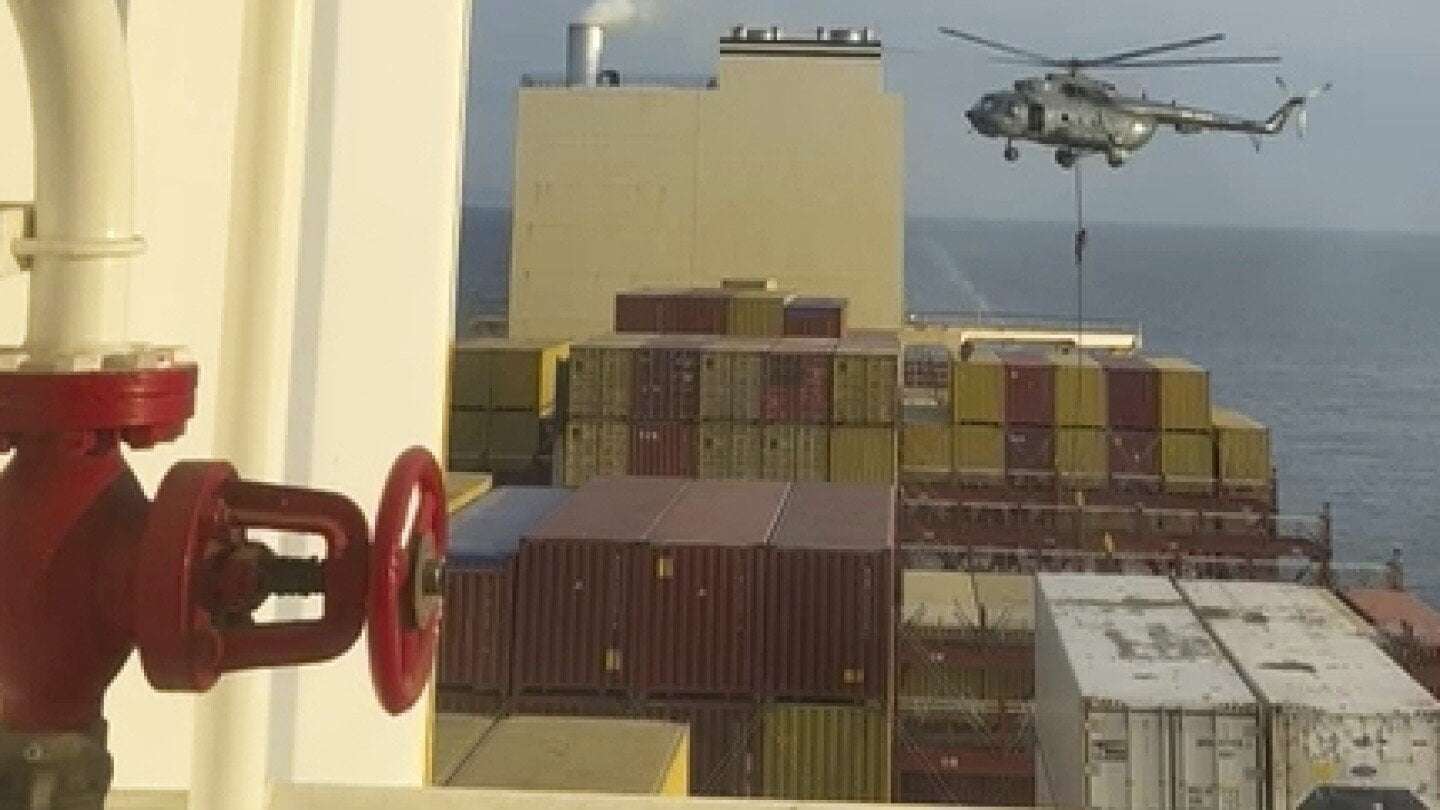 image for Iran’s Revolutionary Guard seizes a container ship near Strait of Hormuz amid tensions with Israel