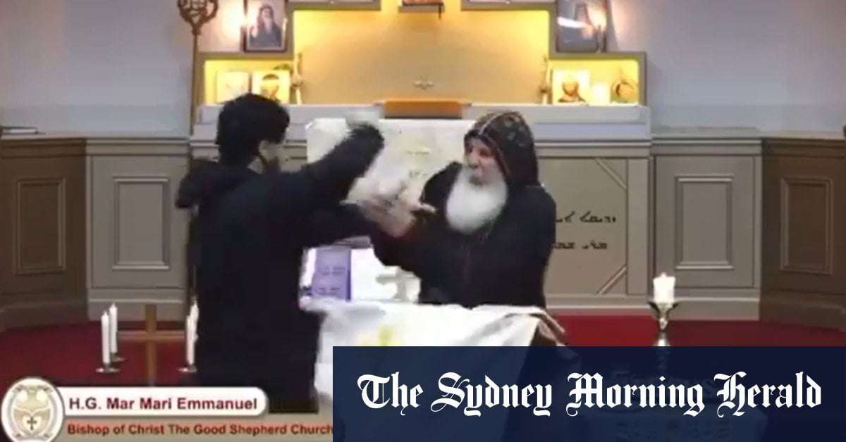 image for Stabbing attack at Sydney church as police counter angry crowds