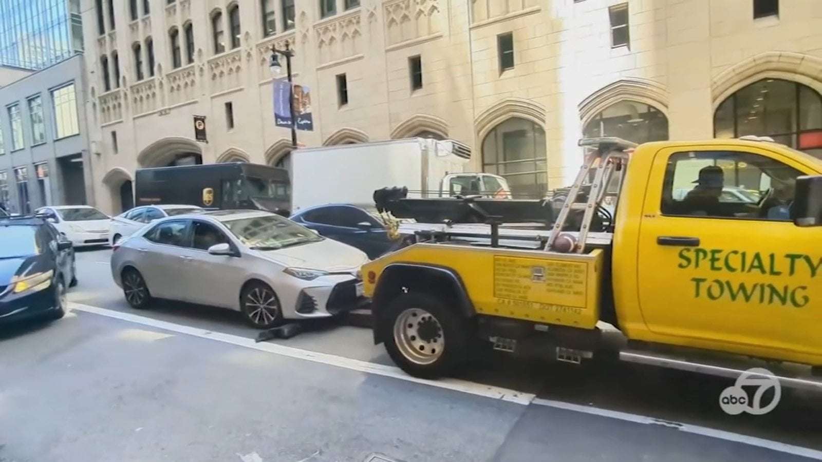 image for San Francisco woman describes tow truck trying to nab her moving car | Video