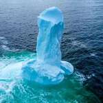 image for Photographer Ken Pretty of Dildo, Newfoundland captures photo of a phallic looking iceberg.