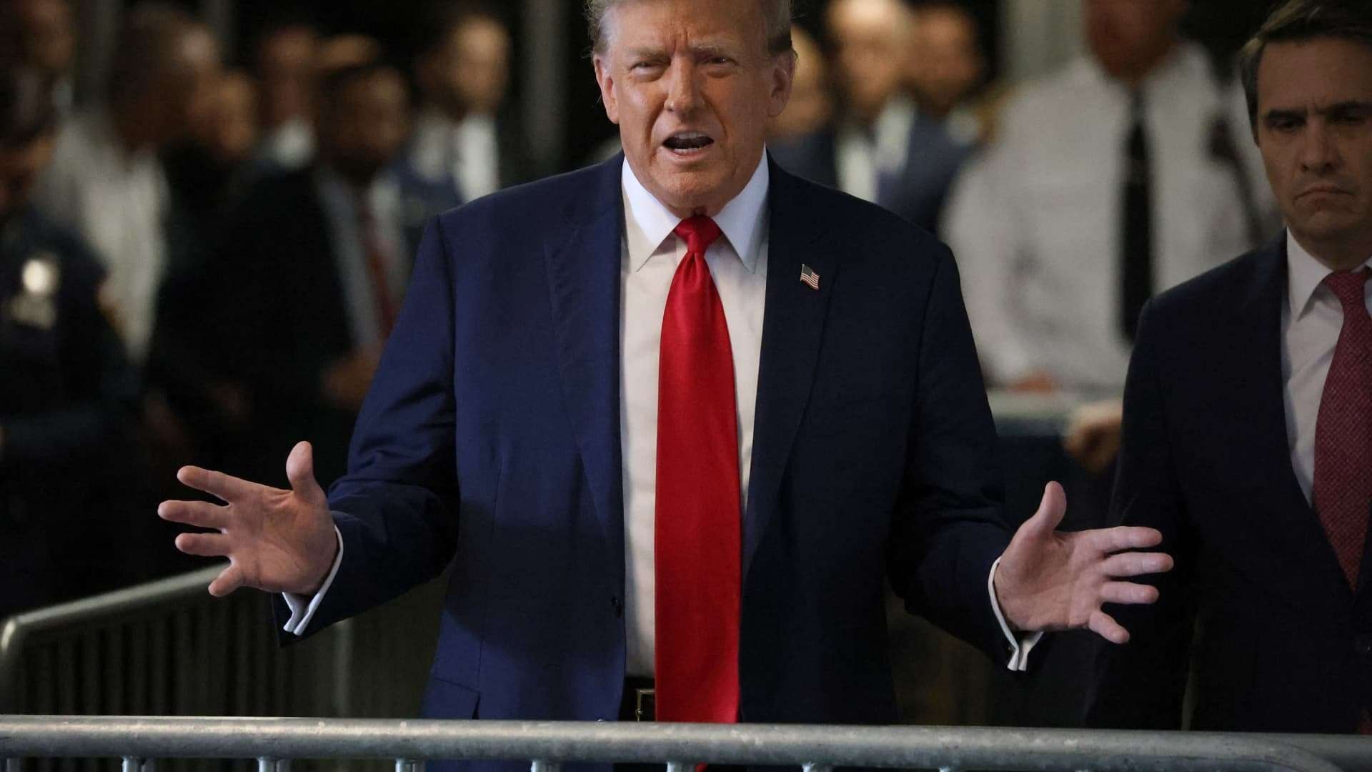 image for Trump gripes he can't reject 'unlimited' jurors in New York hush money trial
