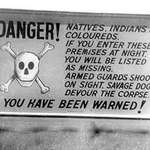 image for A sign in South Africa during apartheid.