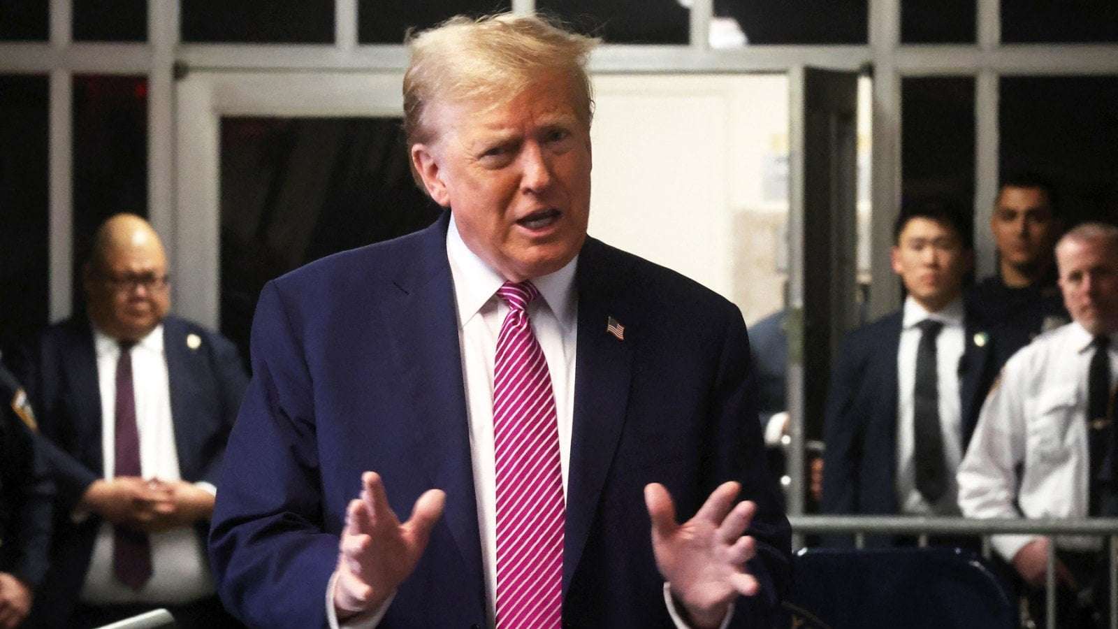 image for ‘They’ve Taken Away My Right to Speak,’ Trump Says While Ranting to Reporters