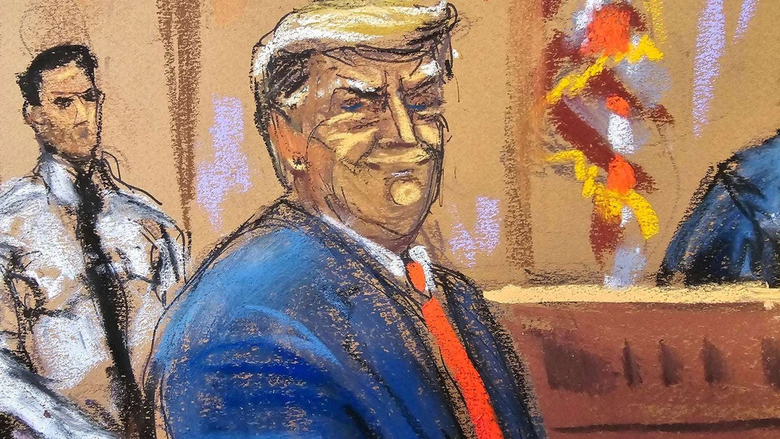 image for Trump Privately Rages About His Sketch Artist, Courtroom Nap Reports