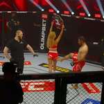 image for The moment when Iranian fighter Ali Heibati kicked a ring girl