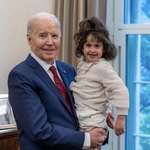 image for President Biden meets 4-year-old Abigail Mor Edan, American who was taken hostage.