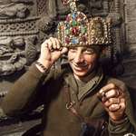 image for U.S soldier wearing the crown of the Holy Roman Empire.