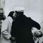 image for A seaman meets his baby for the first time after fourteen months at sea, 1940's.