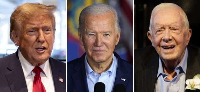 image for Donald Trump is running against Joe Biden. But he keeps bringing up another Democrat: Jimmy Carter