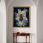 image for My wife's debut in large-scale fiber art - yarn embroidery. So proud to share it!