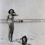 image for Anne Frank photographed with her sister Margot on the beach, Zandvoort, 1940