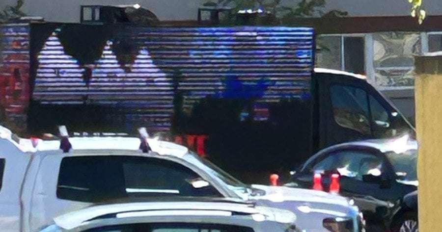 image for [UPDATE 5:47 p.m.: HCSO Provides More Information] Digital Disguise: Mysterious LED Truck Incident on Cal Poly Humboldt Campus Yesterday