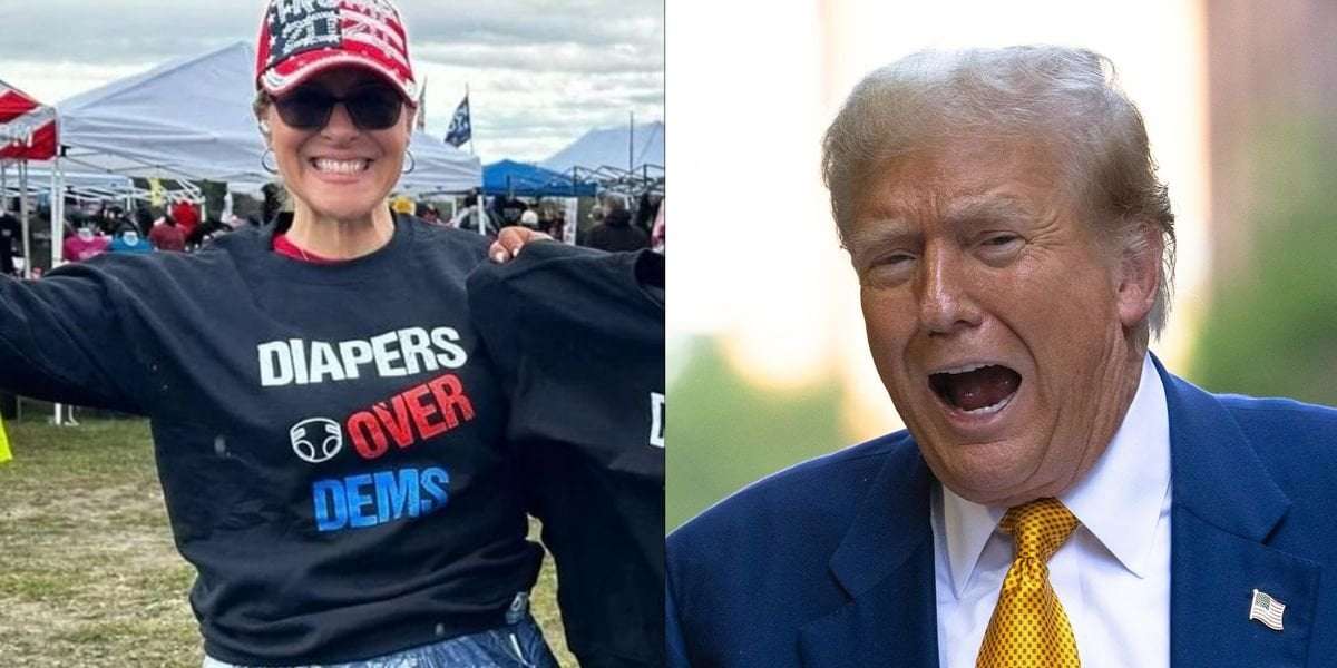 image for Why are Trump supporters wearing diapers to his rallies?