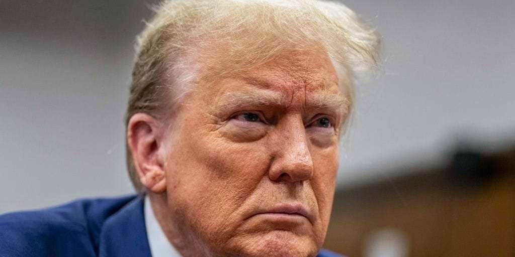 image for Donald Trump says he wasn't sleeping in court but simply closing his 'beautiful blue eyes' so that he could 'listen intensely'