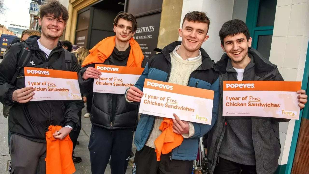 image for Man Sleeps Outside Popeye’s To Win Free Chicken For The Homeless