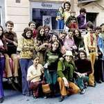 image for Osama Bin Laden with his family in Sweden, circa 1970. Osama is standing 2nd from right in green ..