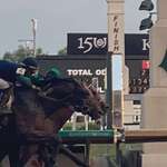 image for Mystic Dan  wins Kentucky Derby by a nose.