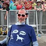 image for My sisters went to the New Orleans jazz festival and got Steve Gleason to take a photo with them.