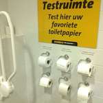 image for This toilet at a Dutch Supermarket lets you test the brands of toilet paper they sell
