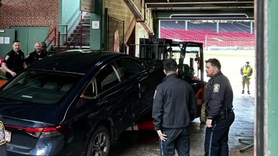 image for Vehicle drives through Fenway Park gate, crashes into forklift - Boston News, Weather, Sports
