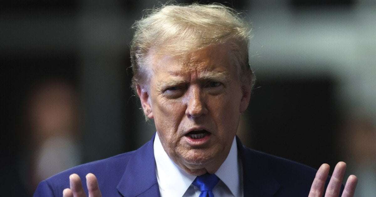 image for Trump fined $1,000 for gag order violation in hush money case as judge warns of possible jail time