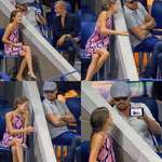 image for A young girl Selfie with Leo DiCaprio at the US Open