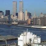 image for Only known photo that depicts both Flight 11 and WTC. The very last photo of the intact twin towers.