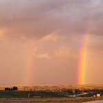 image for My dad just passed and it's his birthday and this double rainbow came out this morning