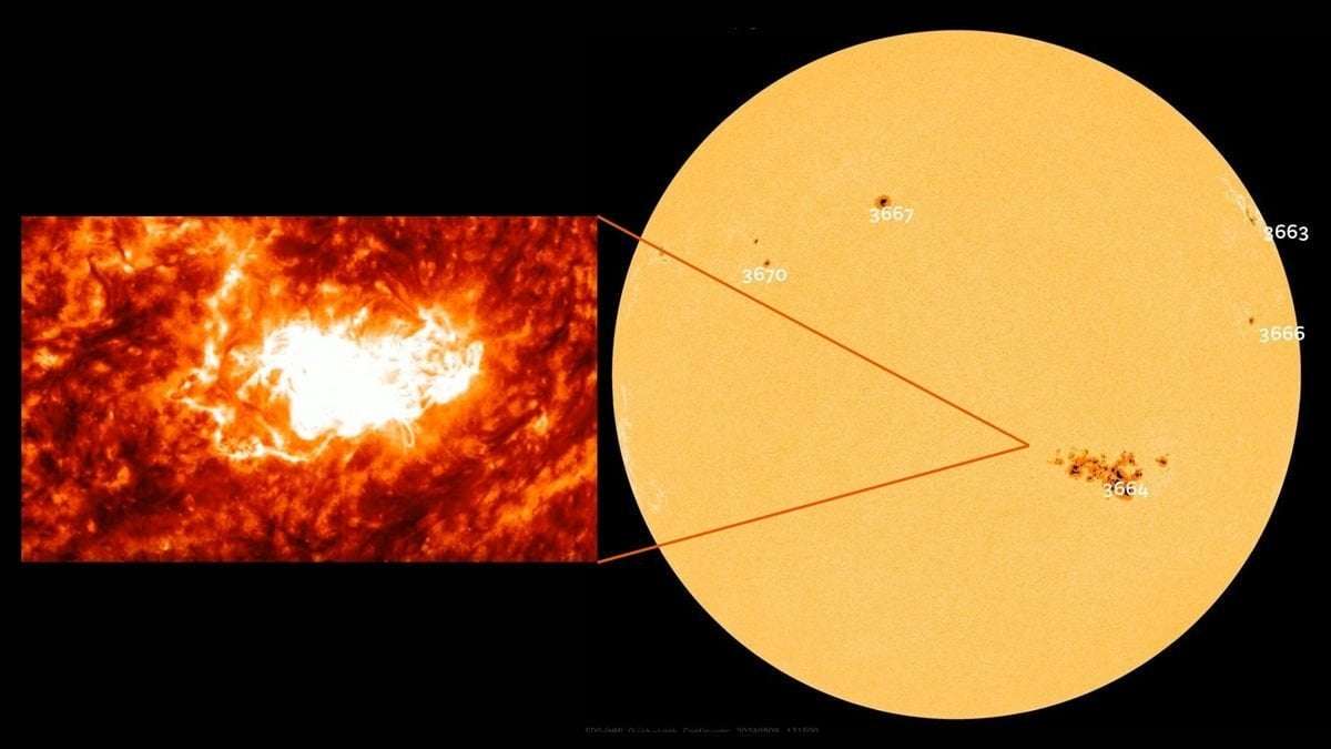 image for Gargantuan sunspot 15-Earths wide shoots powerful X-class flare toward Earth, triggering radio blackouts