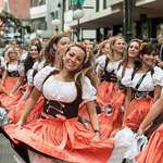 image for Women dancing at Oktoberfest in Blumenau, a city in Brazil founded by german settlers in 1850.