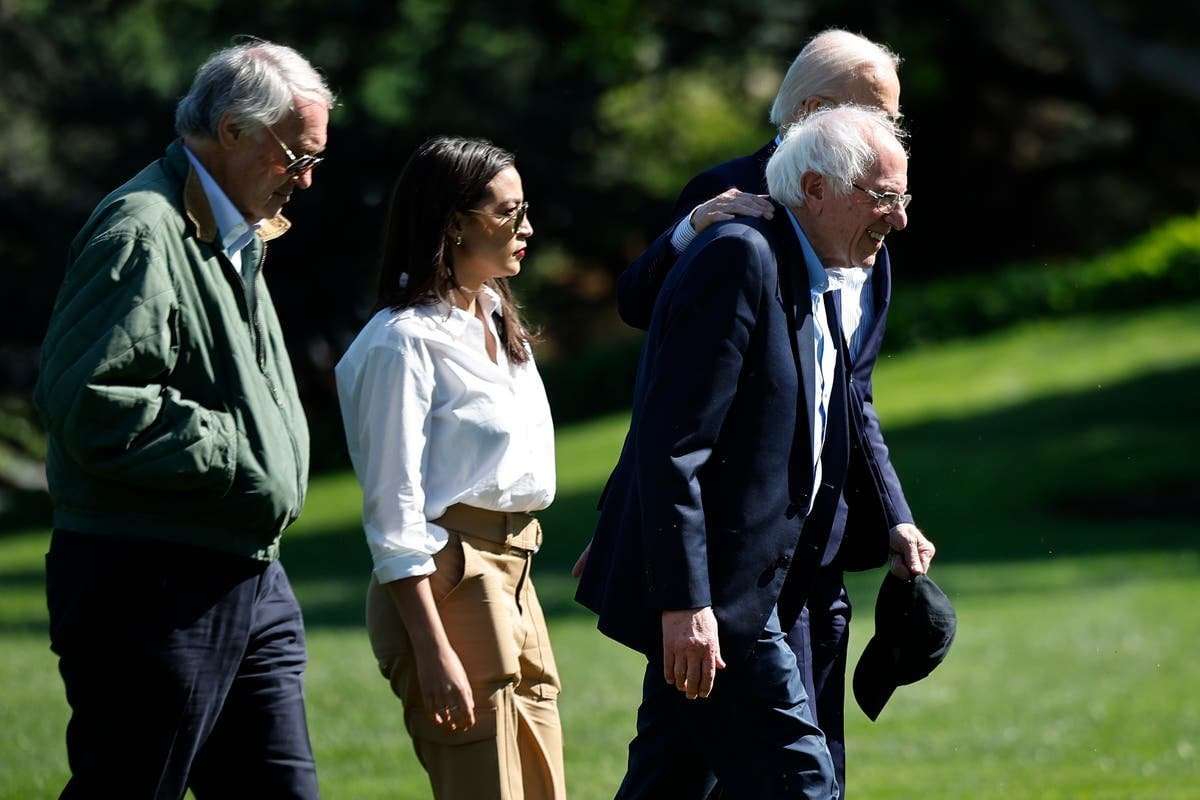 image for AOC and Bernie Sanders defend Biden’s decision to withhold military aid to Israel