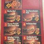 image for McDonald's menu in the 90's