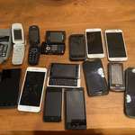image for Almost all the cell phones I've owned since 1996.