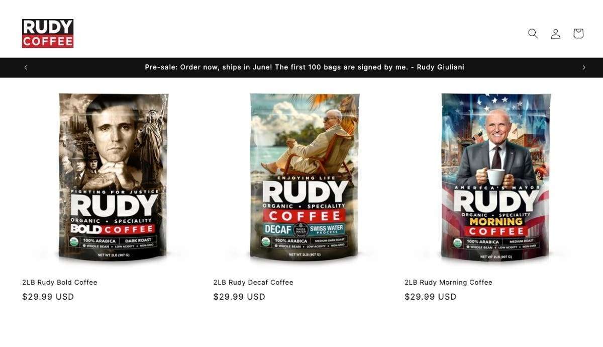 image for Rudy Guiliani launches bizarre coffee brand as he grapples with crippling bankruptcy