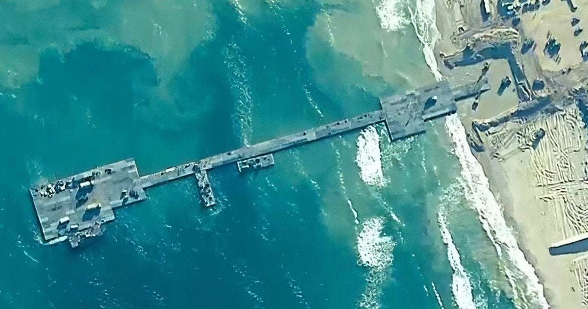 image for First aid flows into Gaza over massive U.S. pier