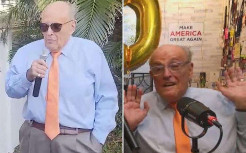 image for Rudy Giulian’s birthday bash ends in chaos as guests scream and cry when he’s served papers for AZ ‘fake electors case’