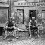image for Leonardo DiCaprio and Daniel Day Lewis on the set of Gangs of new York (2002)