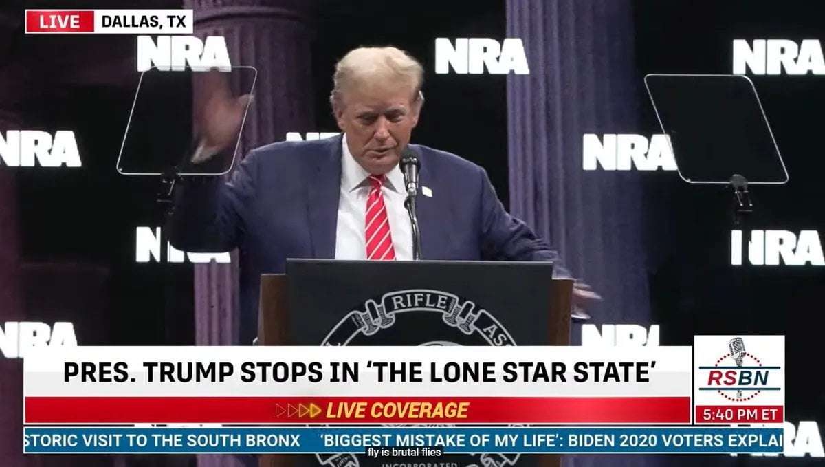 image for ‘The fly is brutal’: Trump swats at insect that’s ‘driving him crazy’ mid-speech