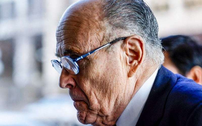 image for Rudy Giuliani is served indictment papers at his own birthday party after mocking Arizona attorney general