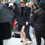 image for Anna Delvey sporting a scarlet A and ankle monitor for latest court appearance (16th of May 2024)