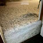image for This is not snow. It's a hail build up near a door in Eastern Colorado from storms last night.