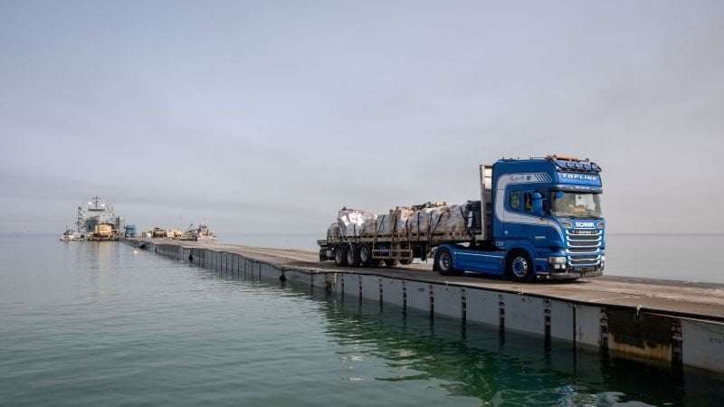 image for Pentagon says none of the aid unloaded from US pier off coast of Gaza has been delivered to broader Palestinian population