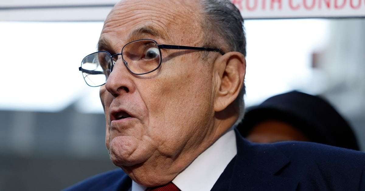 image for Rudy Giuliani Forgot to Turn Off Mic While Going to Bathroom
